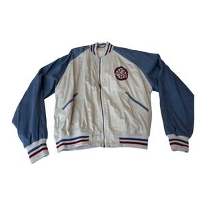 Vintage 90s Baseball Varsity Bomber Jacket Mens M Cotton National Pastime